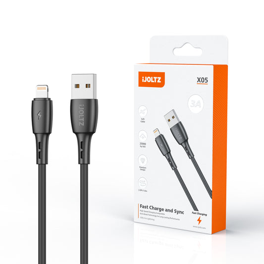 3 A Charging Cable USB to Lightning Black